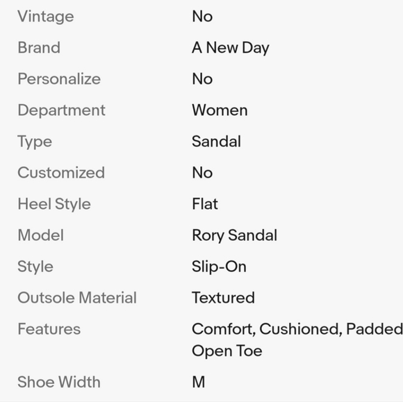 NWT A New Day Light Brown Rory Cushioned Straps and Memory Foam Insoles Sz 9.5 - Picture 12 of 13